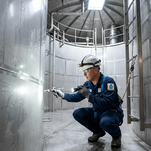 저수조 청소 배경